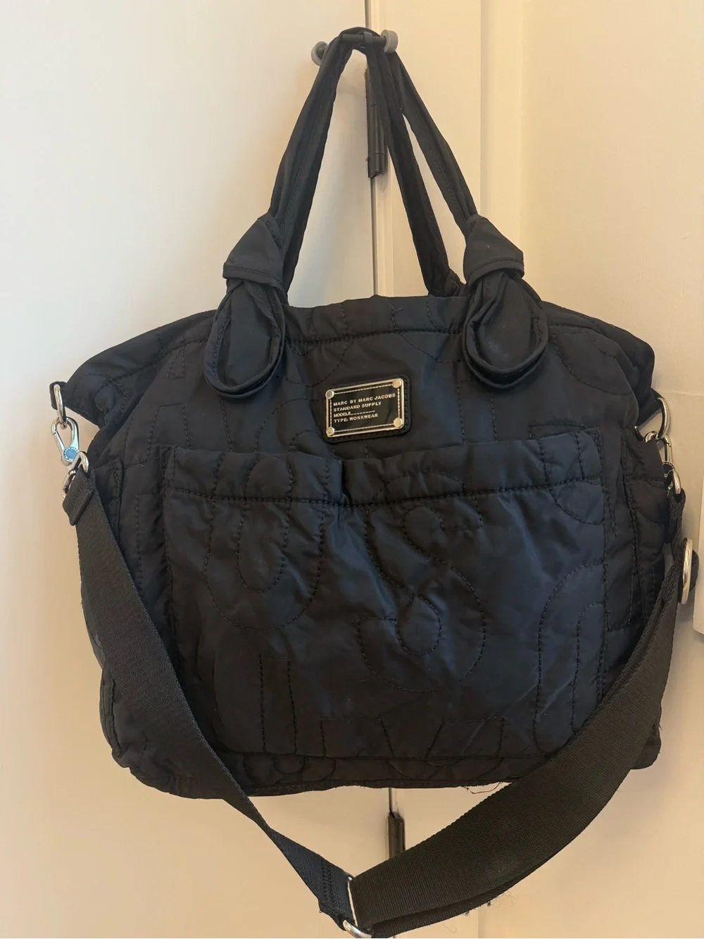 Authentic Marc by Marc Jacobs Black Quilted Tote Bag
